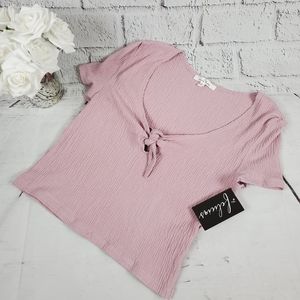NWT Love Tree pink crop top